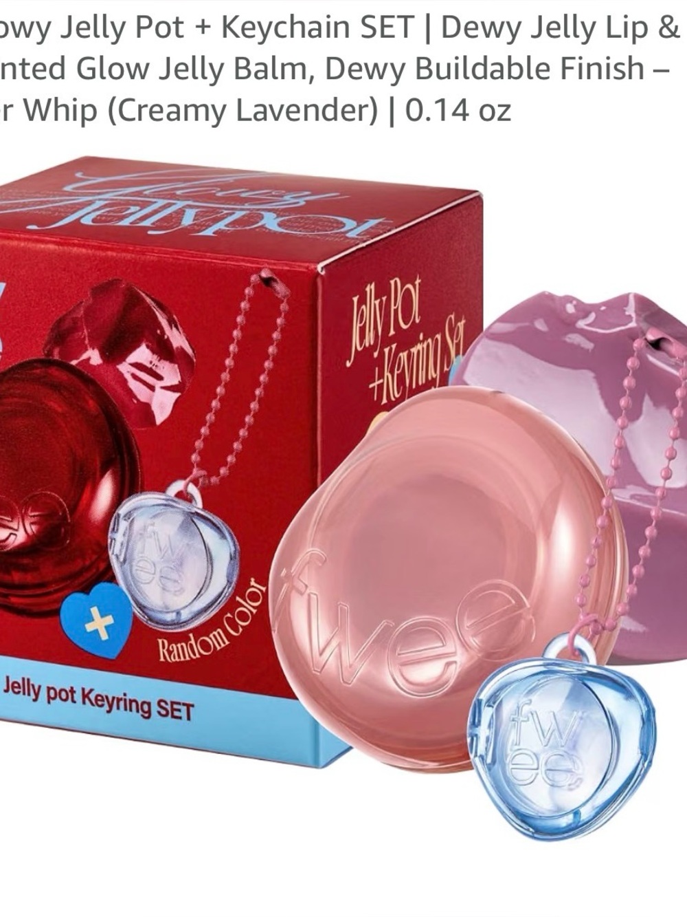 Jelly Pot Lip & Glow Balm Set — Pink Jelly Pot with Keychain